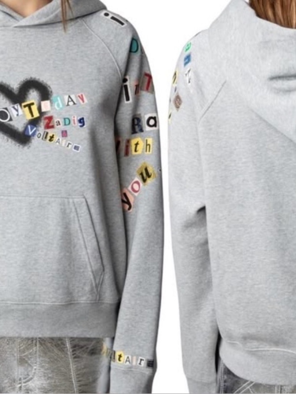Zadig & Voltaire Gray Graphic Hoodie
